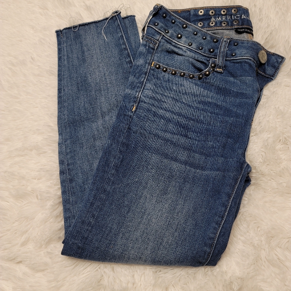 American Eagle 5 Pocket Jeggings sz 00 L21.5 W 24 R 8